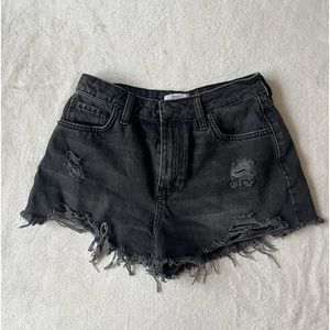 Black Jean Shorts